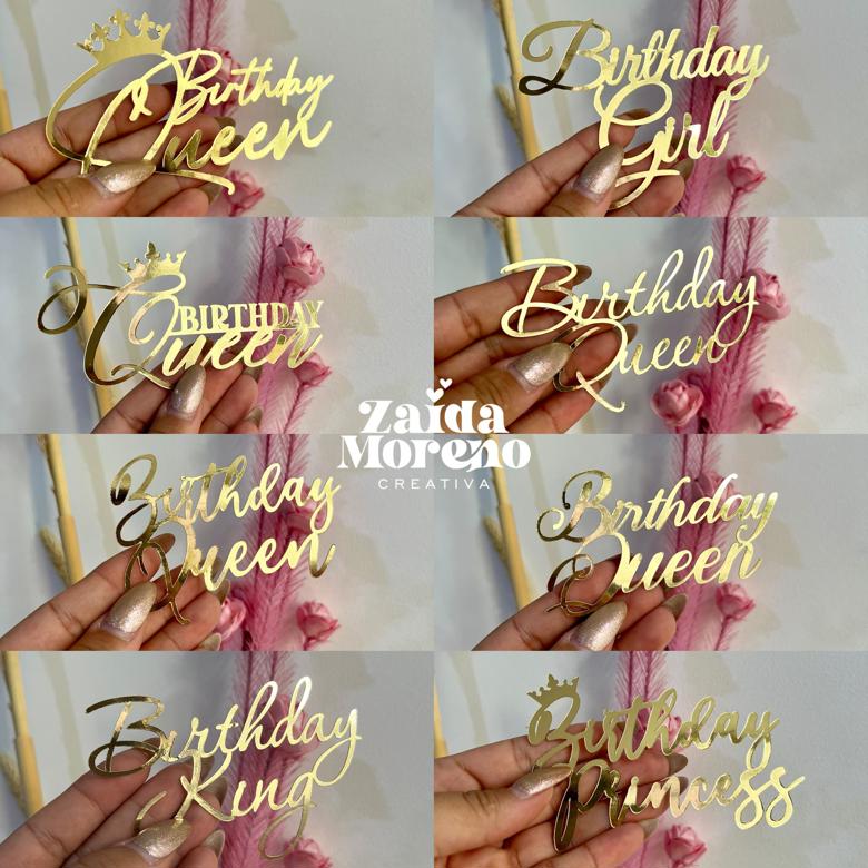 TOPPERS GENERICOS BIRTHDAY QUEEN