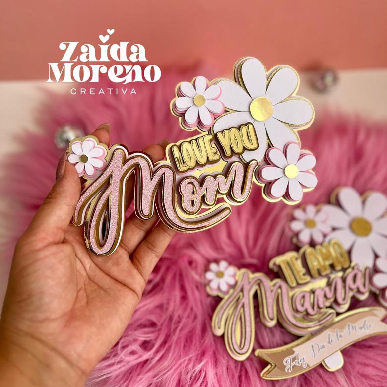 CAKE TOPPERS DÍA DE LAS MADRES MARGARITAS