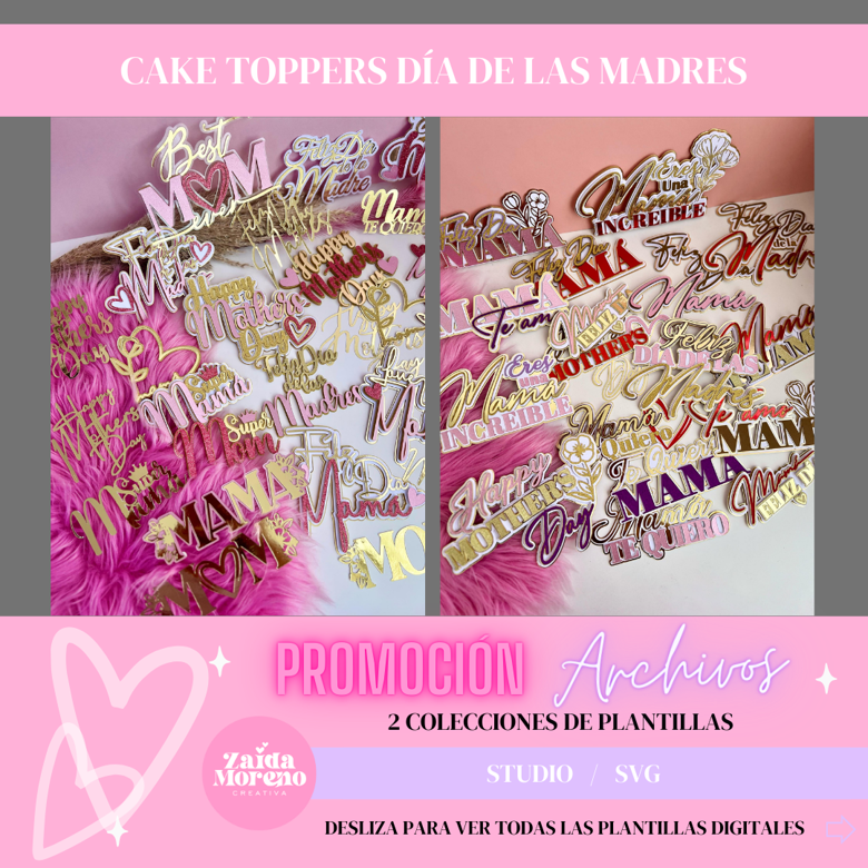 PROMO COLECCION CAKE TOPPERS DÍA DE LAS MADRES