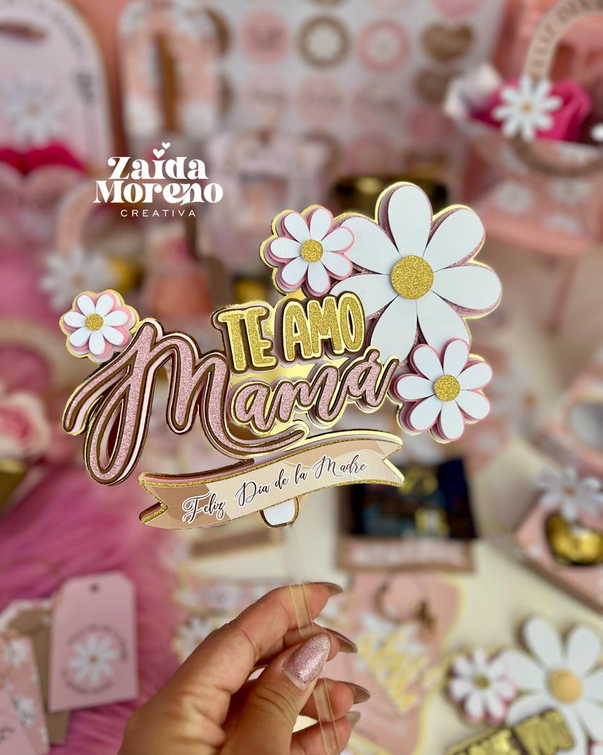 CAKE TOPPERS DÍA DE LAS MADRES MARGARITAS