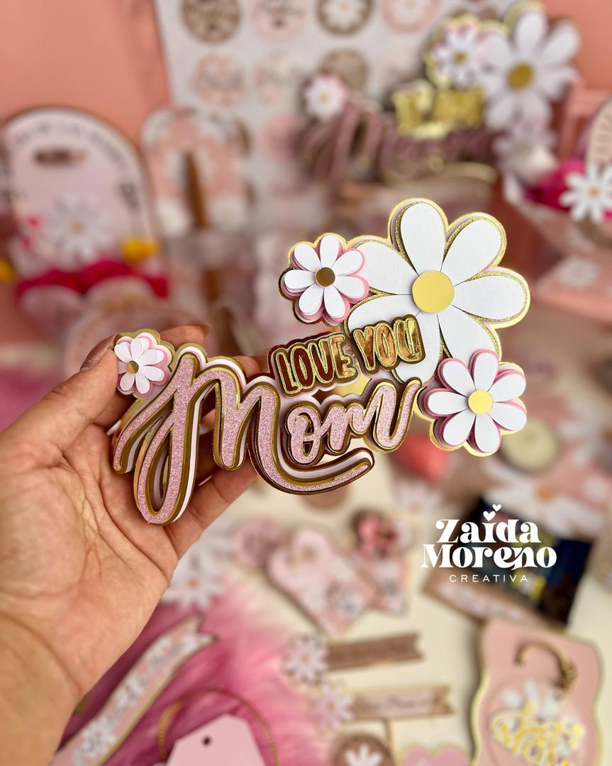 CAKE TOPPERS DÍA DE LAS MADRES MARGARITAS