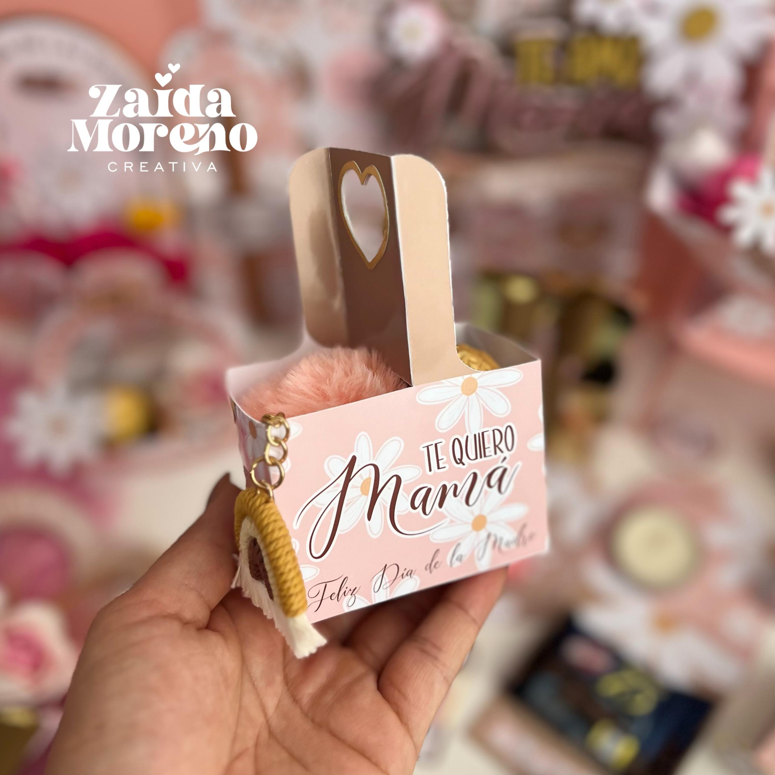 CAJA DOBLE ASA DIA DE LAS MADRES  MARGARITAS