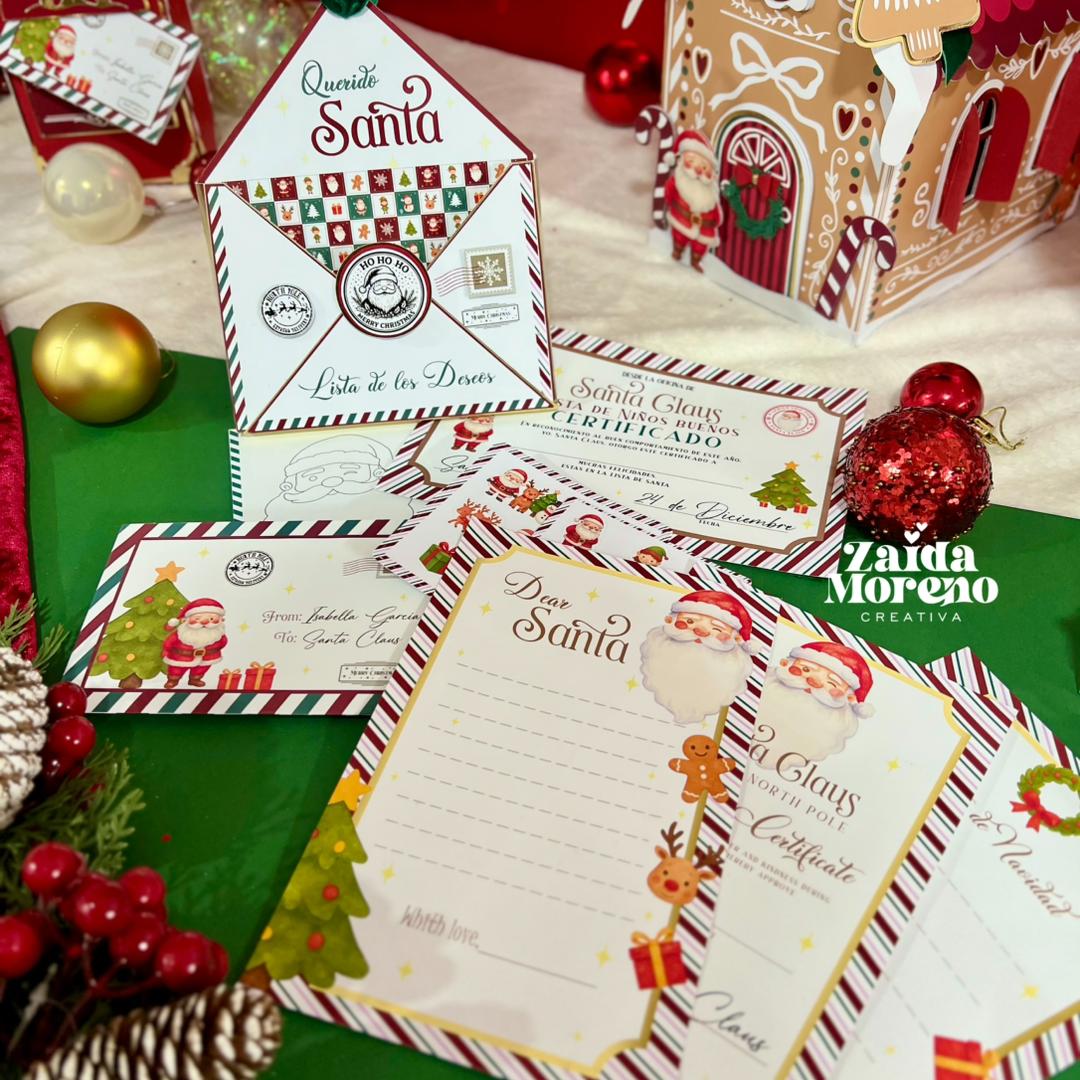 CARTA A SANTA CAJITA COLGANTE MÁGICA NAVIDAD
