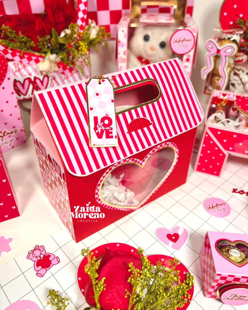 CAJA DE REGALO CON VISOR VALENTINE´S DAY