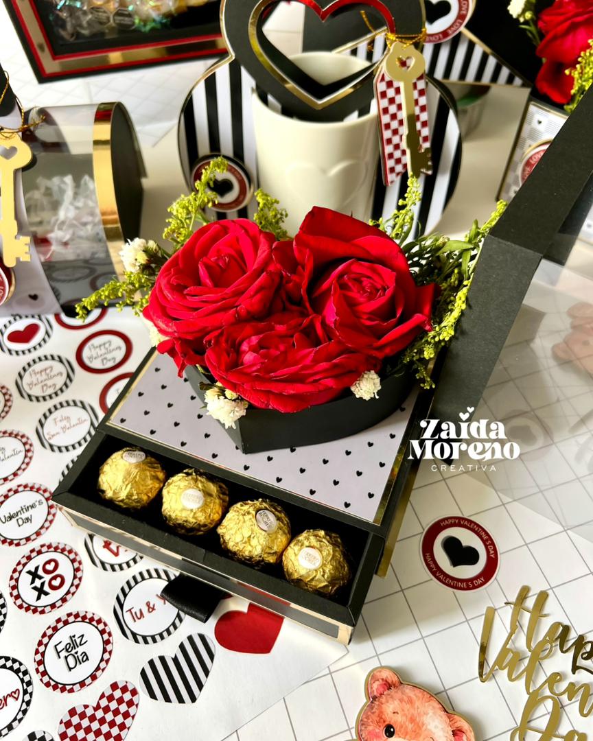 CAJA GAVETA CORAZON SAN VALENTÍN DELUXE
