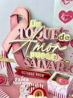 CAKE TOPPER OCTUBRE ROSA