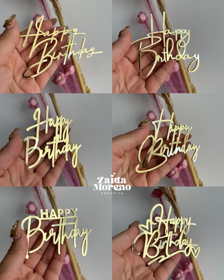 TOPPERS GENÉRICOS HAPPY BIRTHDAY