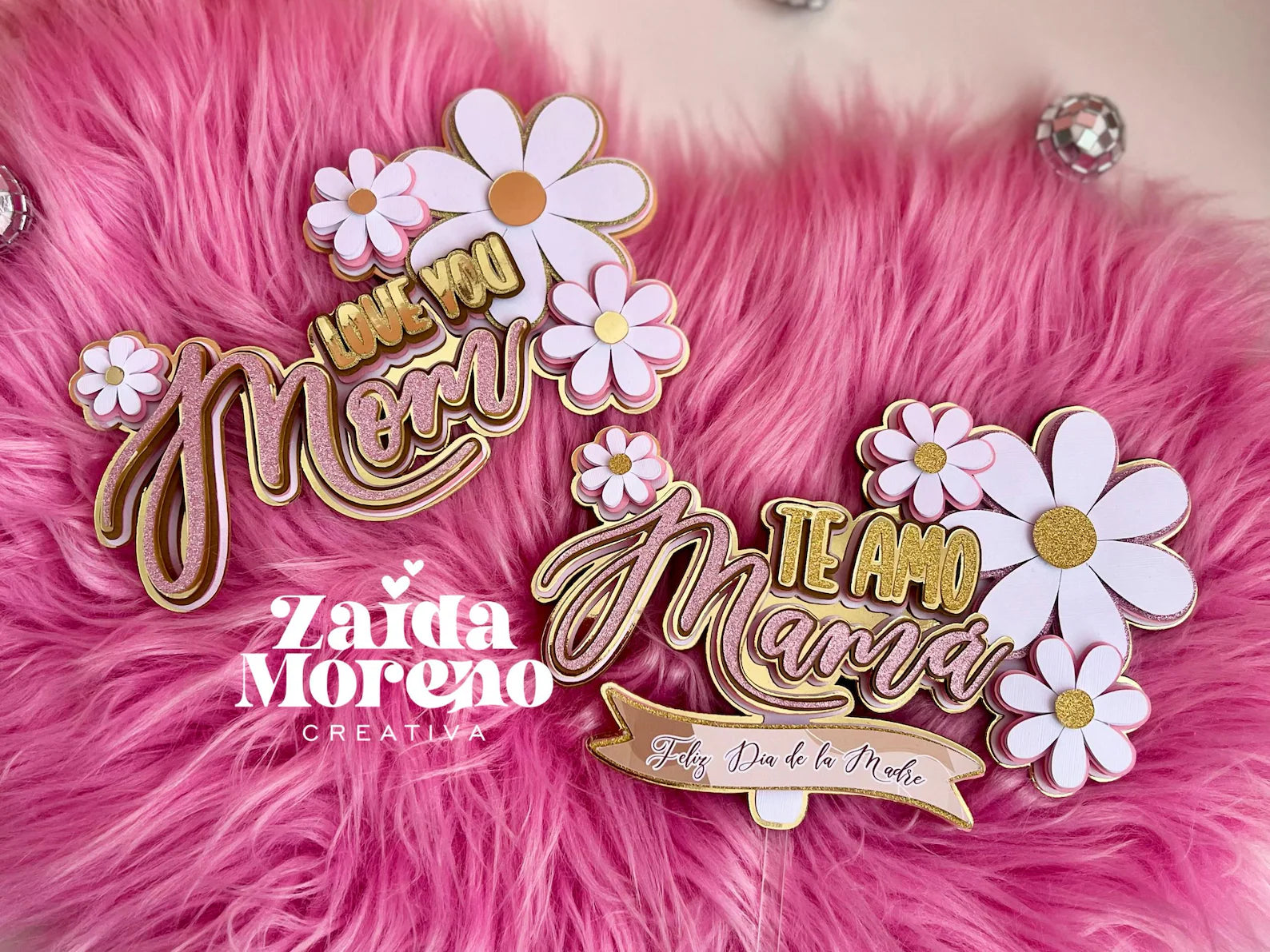 CAKE TOPPERS DÍA DE LAS MADRES MARGARITAS