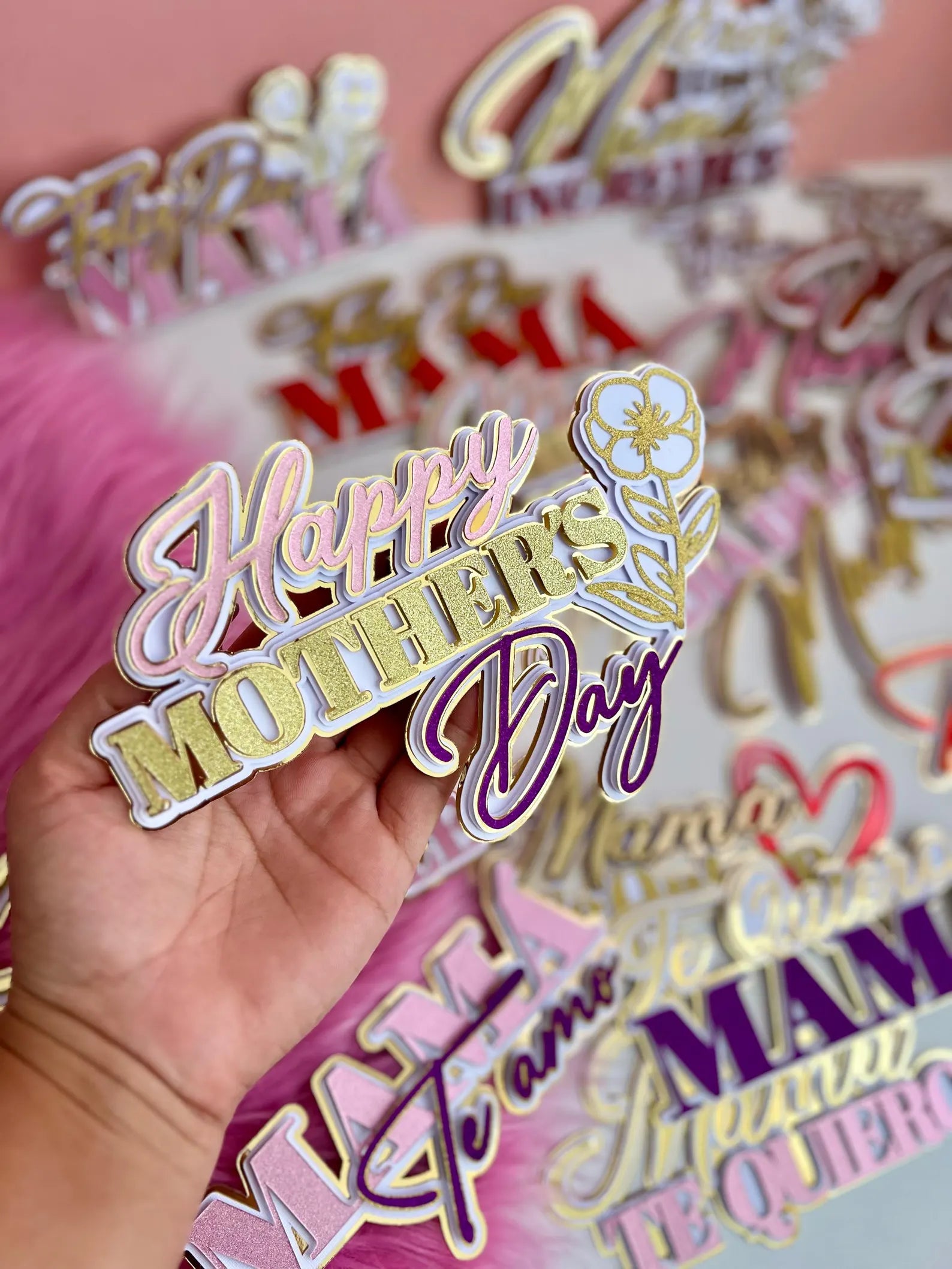 COLECCIÓN CAKE TOPPERS GENÉRICOS DÍA DE LA MADRE