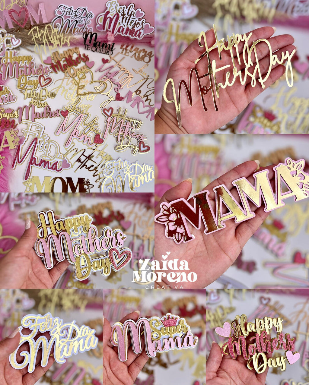 COLECCIÓN CAKE TOPPERS GENÉRICOS DÍA DE LA MADRE