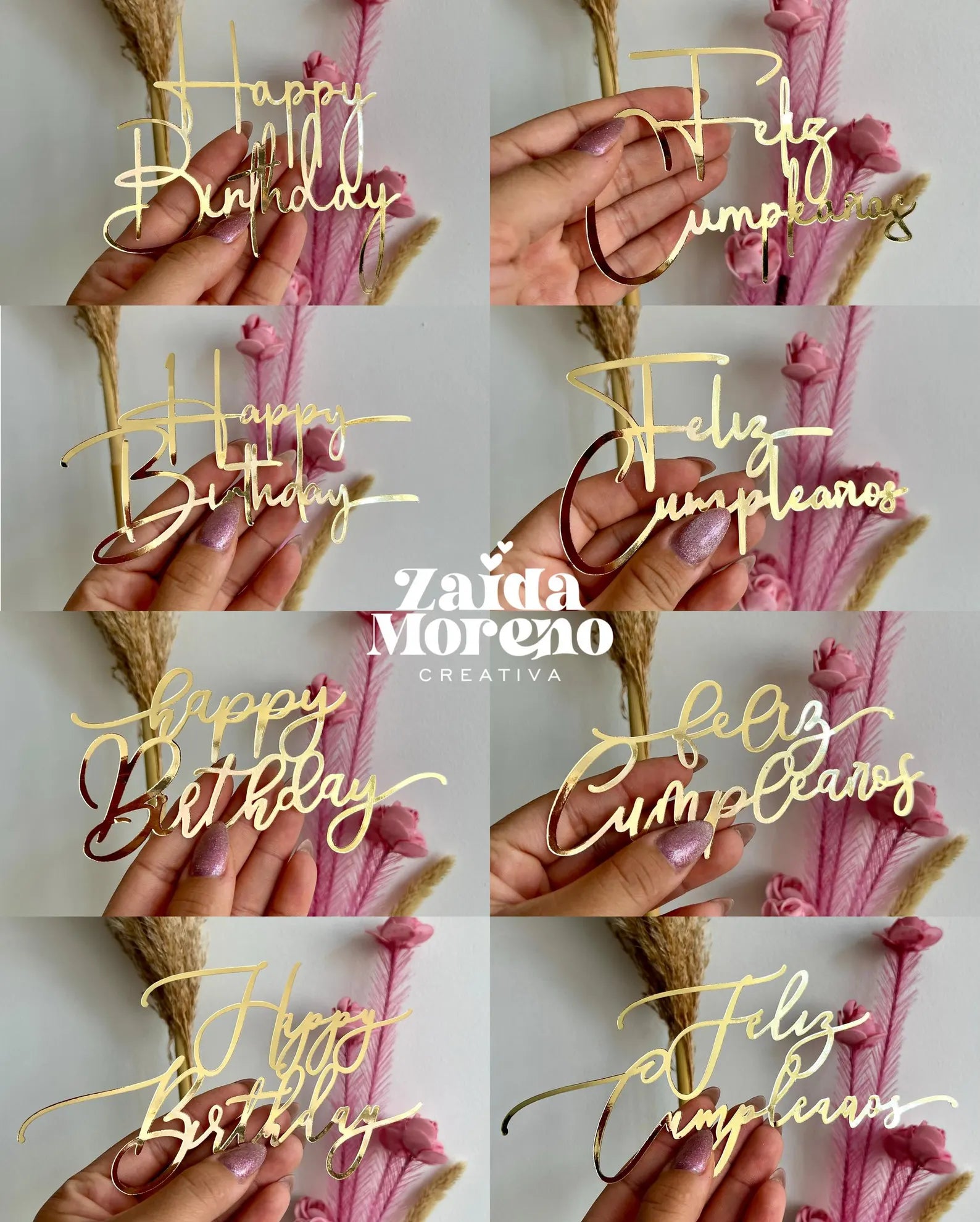 CAKE TOPPERS GENERICOS LETRAS FINAS