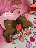 CAKE TOPPER CAPIBARA SAN VALENTÍN