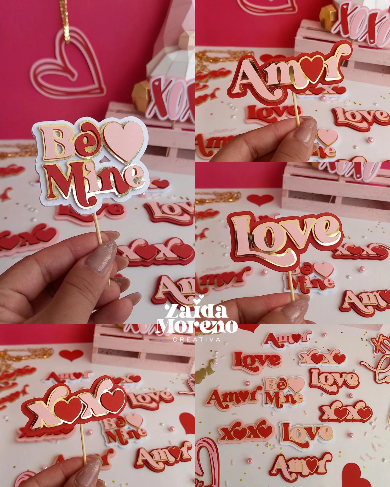 COLECCION CAKE TOPPER XOXO
